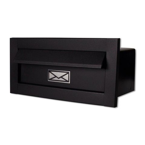 Caixa Correio Carta Luxo Hat Chapeu Preta Fosca 30 Cm Profundidade