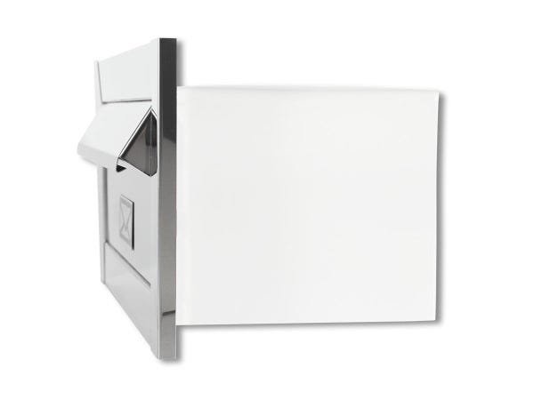 Caixa De Correio carta Frente em Inox brilhante 20 cm profundidade - 2