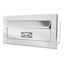 Ver imagem 1 de Caixa de Correio Carta Frente em Inox Brilhante 20 Cm Profundidade