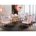 Ver imagem 1 de Conjunto Sala de Jantar 6 Lugares Mesa Slim e Cadeiras Móveis Mix