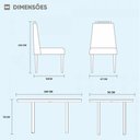 Ver imagem 5 de Conjunto Sala de Jantar 6 Lugares Mesa Slim e Cadeiras Móveis Mix