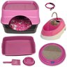 Acessórios Gatos Cama Fonte Bivolt Arranhador Banheiro Rosa - 1