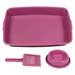 Acessórios Gatos Cama Fonte Bivolt Arranhador Banheiro Rosa - 7
