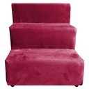 Ver imagem 1 de Escada Pet para Cães e Gatos Teddy 3 Degraus Vermelho