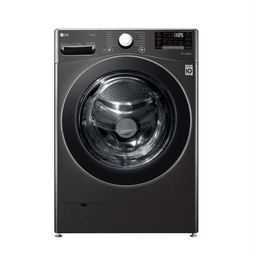 Lava e Seca Smart LG 17kg Aço Escovado Preto com Conectividade Wi-fi ThinQ WD17BV2 - 220V