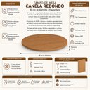 Ver imagem 2 de Tampo de Mesa Redondo 90cm Cor Canela em MDP para Mesa de Jantar - Kappesberg