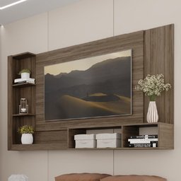 Painel Ganges p/ TV até 60 Polegadas com Nicho e Prateleira - Legno - 1