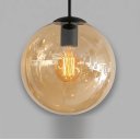 Ver imagem 3 de Pendente Moderno Glass 60cm 12 Vidros Âmbar 20cm C Lâmp. Led