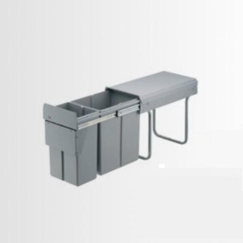 Lixeira Dupla Deslizante 02 Baldes 30 Litros 245 x 480 x 385 mm Hafele