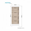 Ver imagem 4 de Armário Multiuso com Pés 2 Portas Branco New Opção