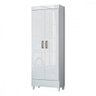Armário Multiuso com Pés 2 Portas Branco New Opção - 1