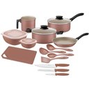 Ver imagem 1 de Kit Cozinha Antiaderente Starflon Max Mocaccino 14 Peças - Tramontina