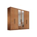 Ver imagem 1 de Guarda Roupa Casal 6 Portas e 8 Gavetas C/ Espelho Rizon Plus Freijo Cumaru - Novo Horizonte