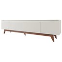 Ver imagem 4 de Rack para Tvs até 75 Polegadas 3 Portas Flynt 220cm Off-white Fosco com Natural