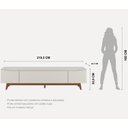 Ver imagem 6 de Rack para Tvs até 75 Polegadas 3 Portas Flynt 220cm Off-white Fosco com Natural