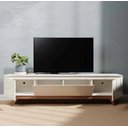 Ver mais imagens de Rack para Tvs até 75 Polegadas 3 Portas Flynt 220cm Off-white Fosco com Natural