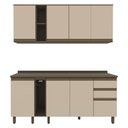 Ver imagem 1 de Cozinha Modulada Connect 6 Peças com Porta Toalha Duna/Cristal - Móveis Henn Duna/Cristal