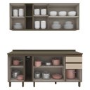 Ver imagem 6 de Cozinha Modulada Connect 6 Peças com Porta Toalha Duna/Cristal - Móveis Henn Duna/Cristal