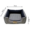 Ver imagem 3 de Cama Quadrada para Cachorro ou Gato Luppet Preto Vime Gg