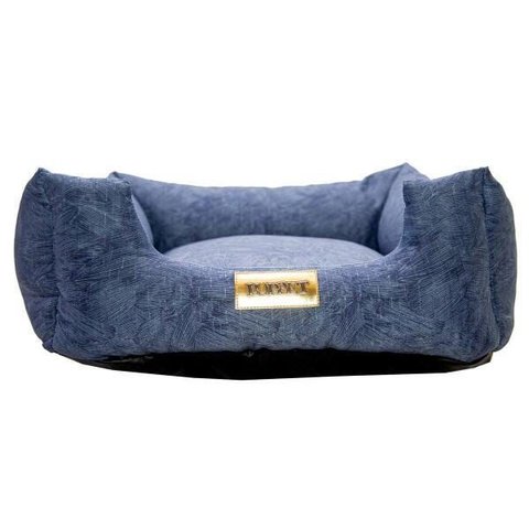 Cama Quadrada para Cachorro ou Gato Luppet Azul Petróleo Gg