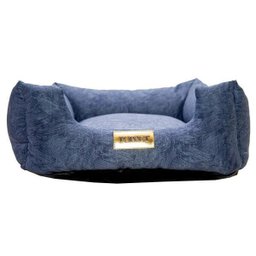 Cama Quadrada Para Cachorro Ou Gato Luppet Azul Petróleo GG - 1