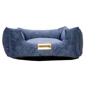 Cama Quadrada Para Cachorro Ou Gato Luppet Azul Petróleo GG