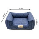 Ver imagem 5 de Cama Quadrada para Cachorro ou Gato Luppet Azul Petróleo Gg