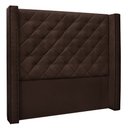 Ver imagem 3 de Kit Cabeceira e Calçadeira Recamier Queen 1,60m Vicenza Suede Marrom Café - Pallazio