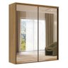 Guarda Roupa Casal com Espelho 2 Portas de Correr Mdf Luminum Belmax:freijó - 3