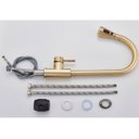 Ver imagem 4 de Torneira Luxo Monocomando Dourada Escovada Extensivel