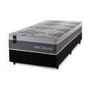 Ver imagem 2 de Conjunto Cama Box c/ Molas Ensacadas Sheffield Cinza Solteiro 96x203x65