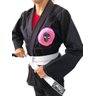Kimono Jiujitsu Bjj Preto Feminino Badskull Naja F1 - 3