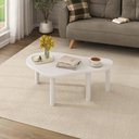 Ver imagem 4 de Mesa de Centro de Madeira Maciça Branca