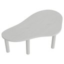 Ver imagem 2 de Mesa de Centro de Madeira Maciça Branca