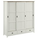 Ver imagem 1 de Guarda Roupa Casal Madeira Macica Taeda 3 Portas de Correr 195 Cm 9179 Branco Freijo Festra