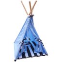 Ver imagem 1 de Caminha Cabana Pet Toca Oca Tenda Cama Cachorro Cão M Azul