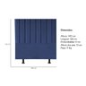 Cabeceira Estofada Cama Casal 140cm Lídia Suede e Frame Azul Marinho - 3