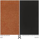 Ver imagem 5 de Kit Poltrona com Puff Turim Base Aço Preto Recouro Black Poliéster Terracota - Nexta Casa