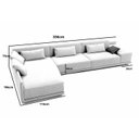 Ver imagem 3 de Sofá de Canto 336cm X 196cm com 5 Lugares e Revestimento em Sarja Nov006