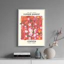 Ver imagem 1 de Quadro Poster Flower Market - Londres 24x18cm:madeira Branca