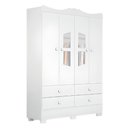 Ver imagem 1 de Roupeiro Infantil Cristal New 4 Portas e 4 Gavetas Tuboarte (2022)