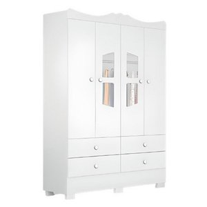 Roupeiro Infantil Cristal New 4 Portas e 4 Gavetas Tuboarte (2022)