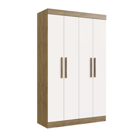 Guarda Roupas Solteiro 4 Portas 100% Mdf New Recife