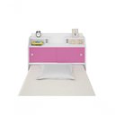 Ver imagem 4 de Cabeceira Box Solteiro 0,88cm Elisa Branco Branco/rosa - Framar Móveis