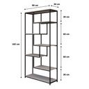 Ver mais imagens de Estante Brooklyn Alta 07 Prateleiras 182x90x30cm