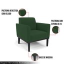 Ver imagem 3 de Poltrona Decorativa Isabella Pés Fixo em Madeira Preto Veludo Verde Esmeralda G19 - Gran Belo