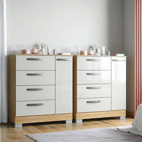 Kit 2 Cômoda Elena Poquema