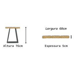 Escrivaninha Mesa para Escritório | Estrutura Trapézio - 80cm - 7