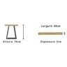 Escrivaninha Mesa para Escritório | Estrutura Trapézio - 80cm - 7