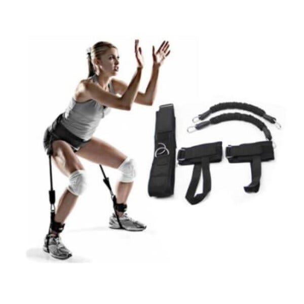 Kit elastico para treino de academia em casa velocidade treinamento perna corrida exercicios salto - 3